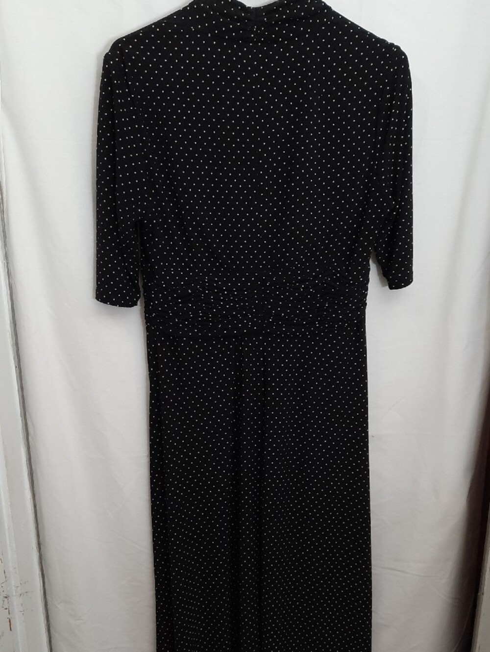 Jones New York Black Dress with White Polka Dots - Size 12 - Picture 9 of 10